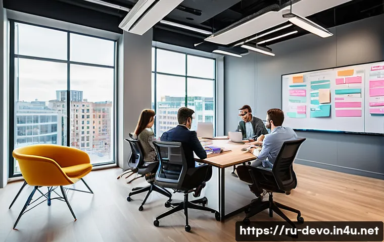 정보기기운용 자격증을 활용한 스타트업 취업 후기 - **Prompt: "Dynamic Startup Team Collaboration in a Modern Office"**
A vibrant, wide-angle shot o...